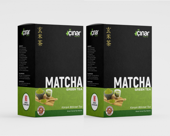 MATCHA GREEN TEA FORM ÇAYI KARIŞIK BİTKİSEL TOZ 2li 150 gr*2