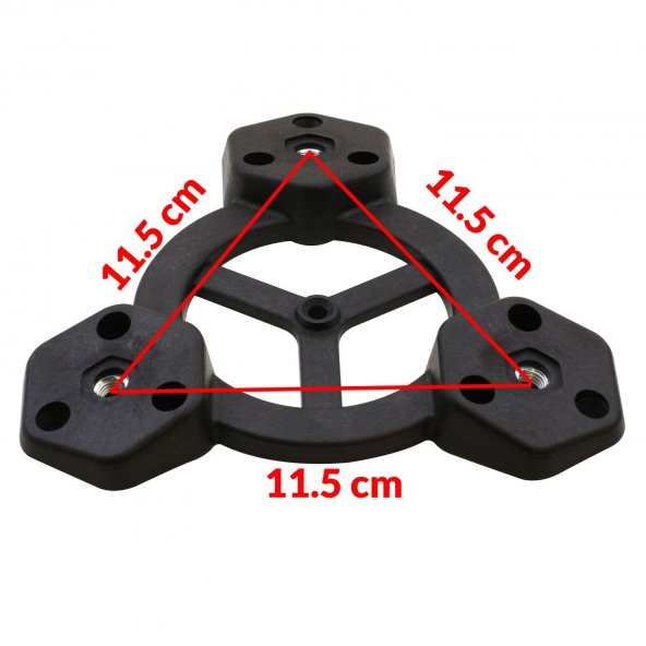 Mobilya Masa Sehpa Üçlü Plastik Bağlantı Aparatı Açılı Dereceli Ayak Tabanı - 4