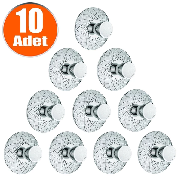Dinar Çekmece Dolap Dolabı Kapak Kulpu Kulpları Kulbu Krom Metal Kulp (10 ADET) Mobilya Mutfak