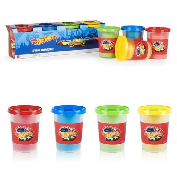 Hot Wheels Oyun Hamuru 4 Lü (4x100 Gr.) GPN19
