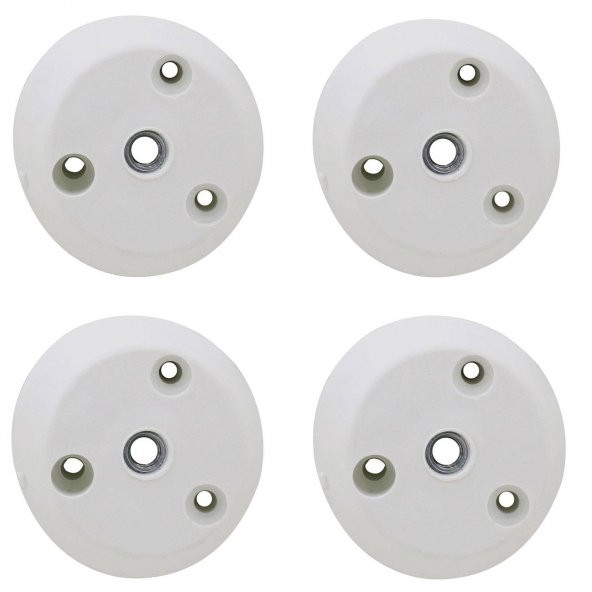 Mobilya Masa Sehpa Ayağı Bağlantı Aparatı Açılı Dereceli Ayak Tabanı Beyaz (4 ADET)