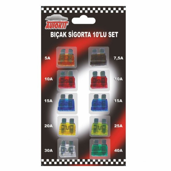 Autokit 10lu Mini Bıçak Sigorta