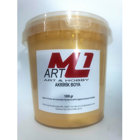 M1 ART AKRİLİK SEDEF BOYA 1kg - 5 RENK SECENEĞİ - 2