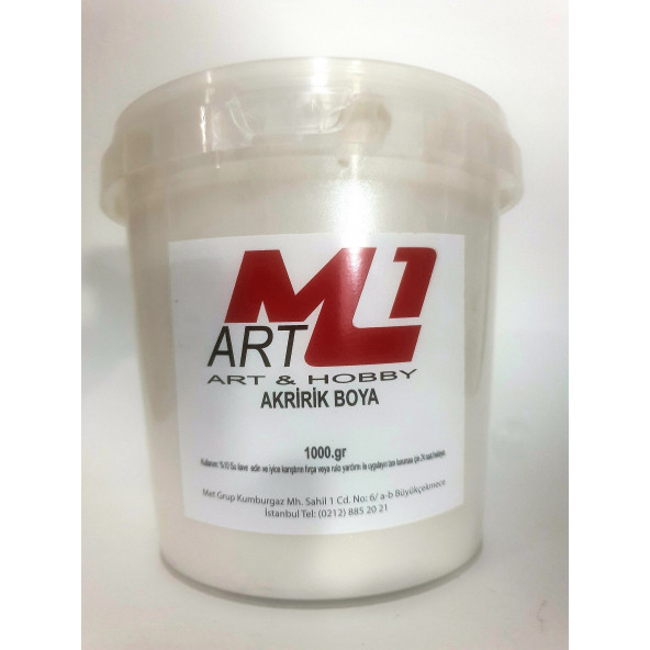M1 ART AKRİLİK SEDEF BOYA 1kg - 5 RENK SECENEĞİ - 3