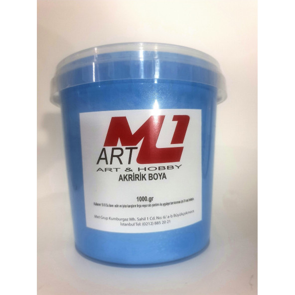 M1 ART AKRİLİK SEDEF BOYA 1kg - 5 RENK SECENEĞİ - 5