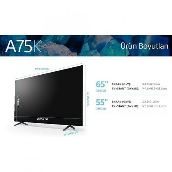 Sony XR-65A75K 65" 165 Ekran Uydu Alıcılı 4K Ultra HD Google Smart LED TV - 2