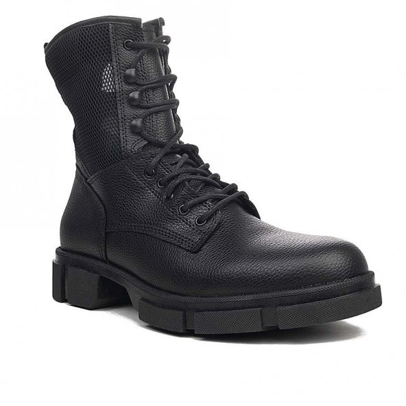 Albishoes Kauçuk Kaymaz Taban Fermuarlı Kamuflaj Günlük Kışlık Erkek Postal Bot - 2