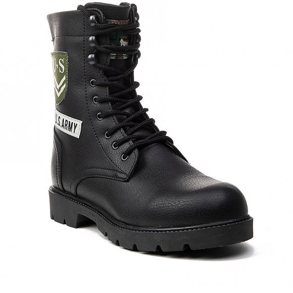 Albishoes Kauçuk Kaymaz Taban Fermuarlı Army Kışlık Günlük Erkek Postal Bot - 2