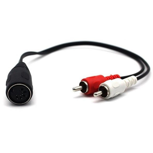 5 Pin Din Dişi 2 Rca Erkek Çevirici Kablo