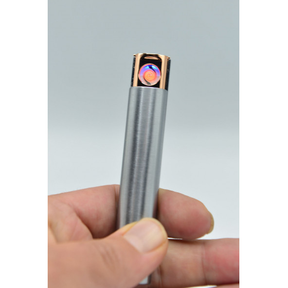 Oval Dizayn Kızaklı Şarjlı Çakmak