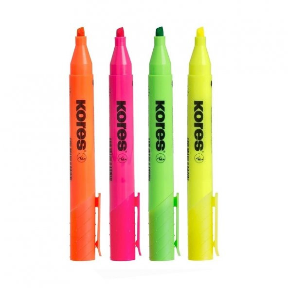 Fosforlu İşaret Kalem Seti 4 lü 1 Paket - 3