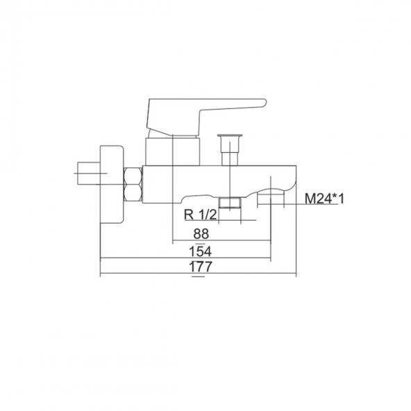 Venezia Kroma Serisi Krom Banyo Bataryası - 2