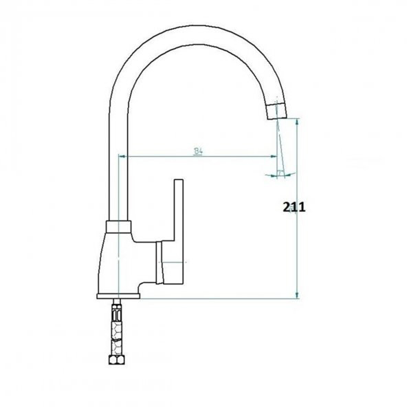Venezia Kroma Serisi Krom Kuğu Evye Bataryası - 2