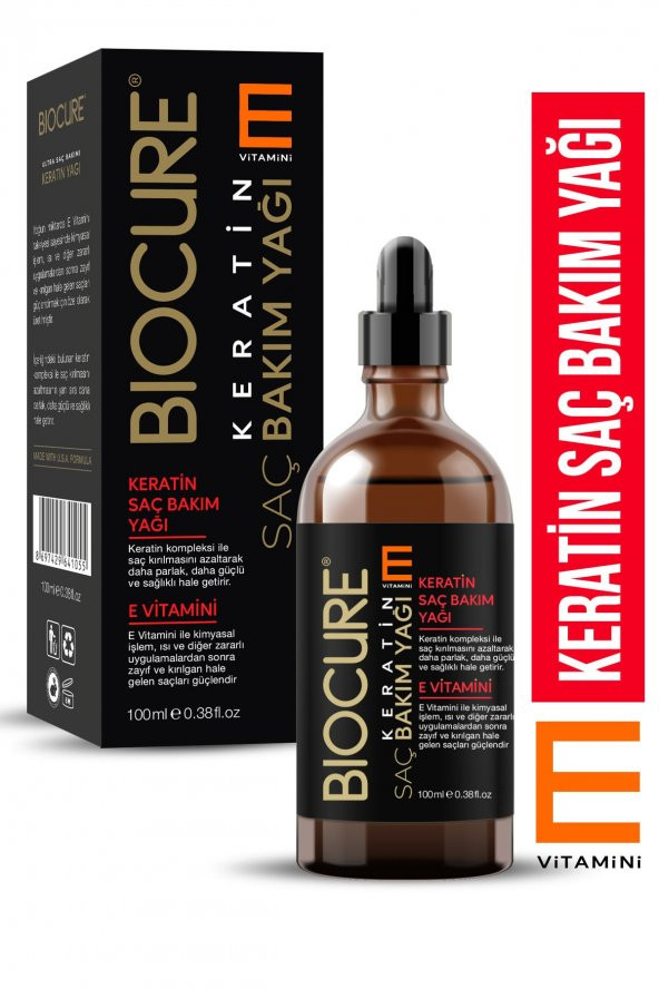 Biocure  Keratin Saç Bakım Yağı / E Vitamini Katkılı 100 ml.