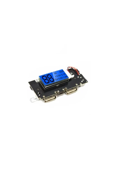 Çift Usb Çıkışlı Ekranlı Powerbank 18650 Pil Şarj Cihaz H913-A Modülü - PowerBank Entegre Board