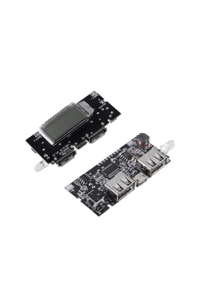 Çift Usb Çıkışlı Ekranlı Powerbank 18650 Pil Şarj Cihaz H913-A Modülü - PowerBank Entegre Board - 5