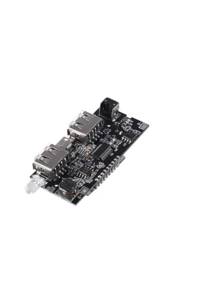 Çift Usb Çıkışlı Ekranlı Powerbank 18650 Pil Şarj Cihaz H913-A Modülü - PowerBank Entegre Board - 3