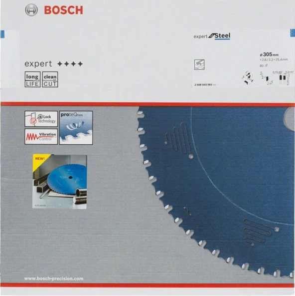 Bosch Expert 305x25,4 80 Diş Metal Daire Testere 2608643061 - 2