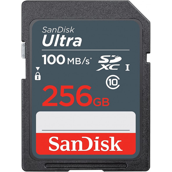 SanDisk Ultra 256GB 100MB/s SDXC Class 10 UHS-I Hafıza Kartı SDSDUNR-256G-GN3IN