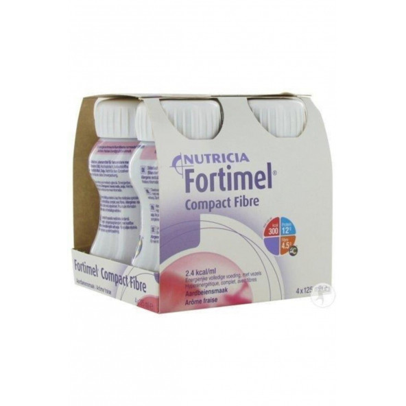 Fortimel Compact Fibre Çilek Aromalı 125 ml 4x4 - 1
