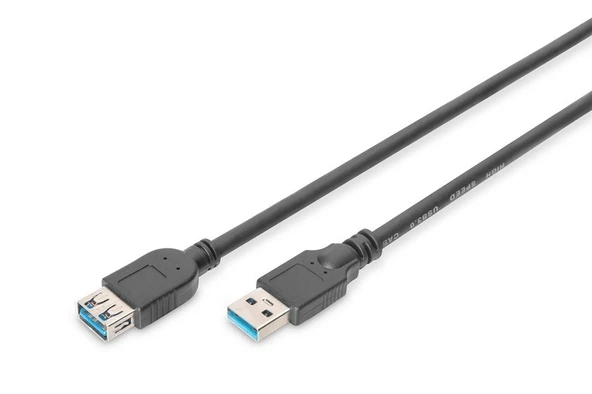 Digitus USB Uzatma Kablosu Siyah USB 3.0 (1.8m) ürün görseli 1