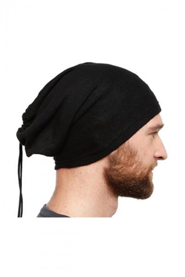 Polar Boyunluk Bere Erkek kadın Aksesuar Siyah Polar Bere Şapka Siyah Sadece Bere Tek Ebat - 3