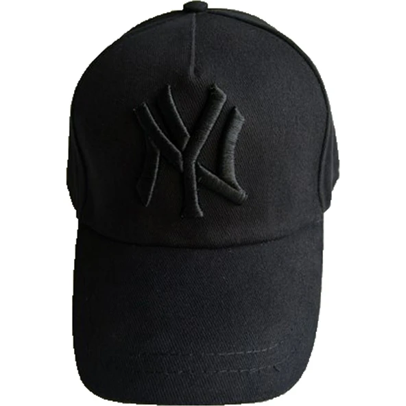 Siyah Beyaz Ny Nakışlı  Şapka Kep  Sarı Tek Ebat - Resim 10