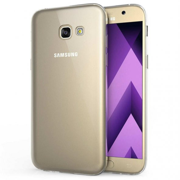 Samsung Galaxy A7 2017 Kılıf A720 Şeffaf Silikon Kılıf + Cam - 2