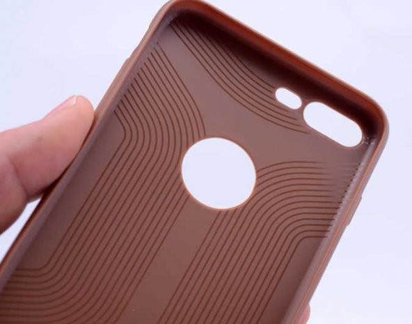 Apple iPhone 8 Plus Kılıf Kumaş Kaplama Yumuşak Silikon - 9