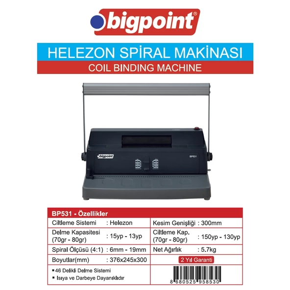 Bigpoint Plastik Helezon Spiral Makinesi 13 Yaprak - 2