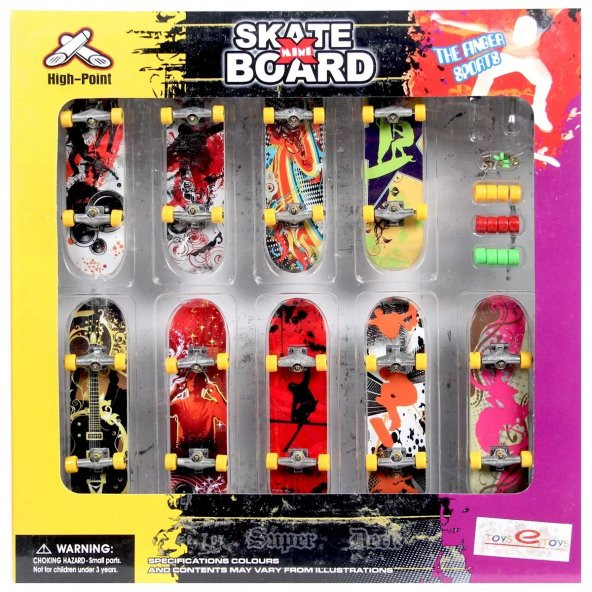 Cool Sports Mini Parmak Kaykay 10lu Set
