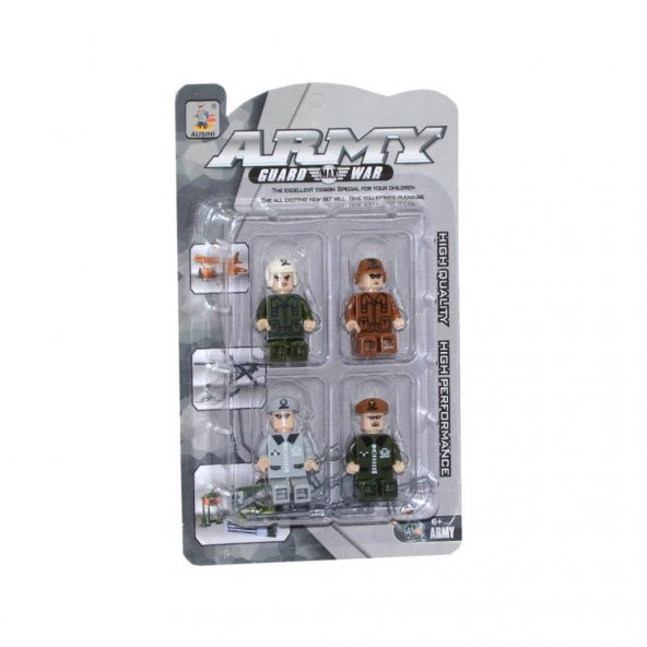Ausini Army 4lü Figür Seti -B Sarı - 2