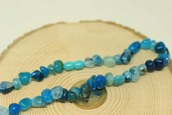 Akik Taşı Kolye 8-10mm Aralığı (Klipsli) (23855) - Resim 2