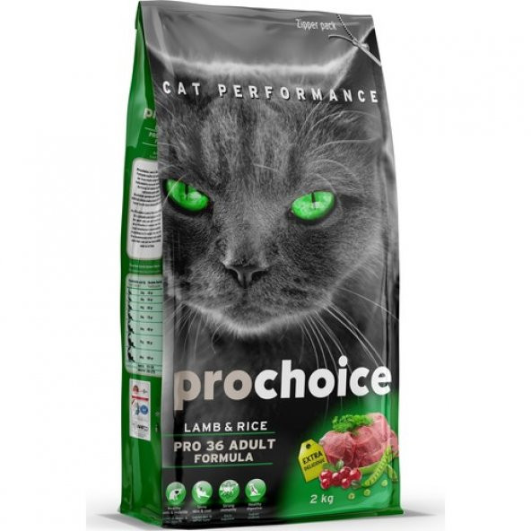 ProChoice Pro 36 Lamb Kuzu Etli Yetişkin Kedi Maması 2 kg
