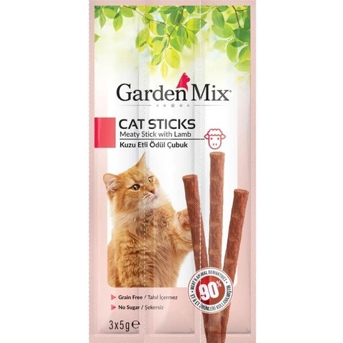 Gardenmix Kuzu Etli Kedi Stick Ödül 3*5g 1 adet Skt: 12/2025