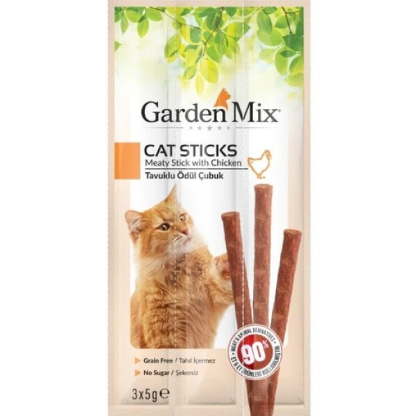 Gardenmix Tavuklu Kedi Stick Ödül 3*5g 1 adet Skt: 03/2025