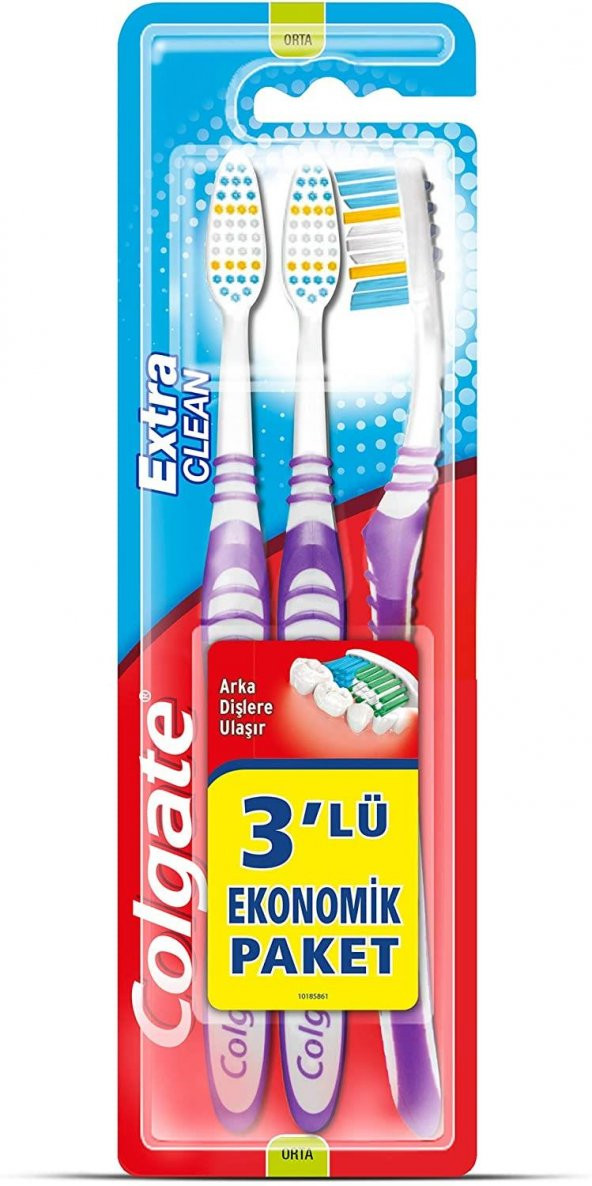 Colgate Extra Clean Diş Fırçası Orta 2+1