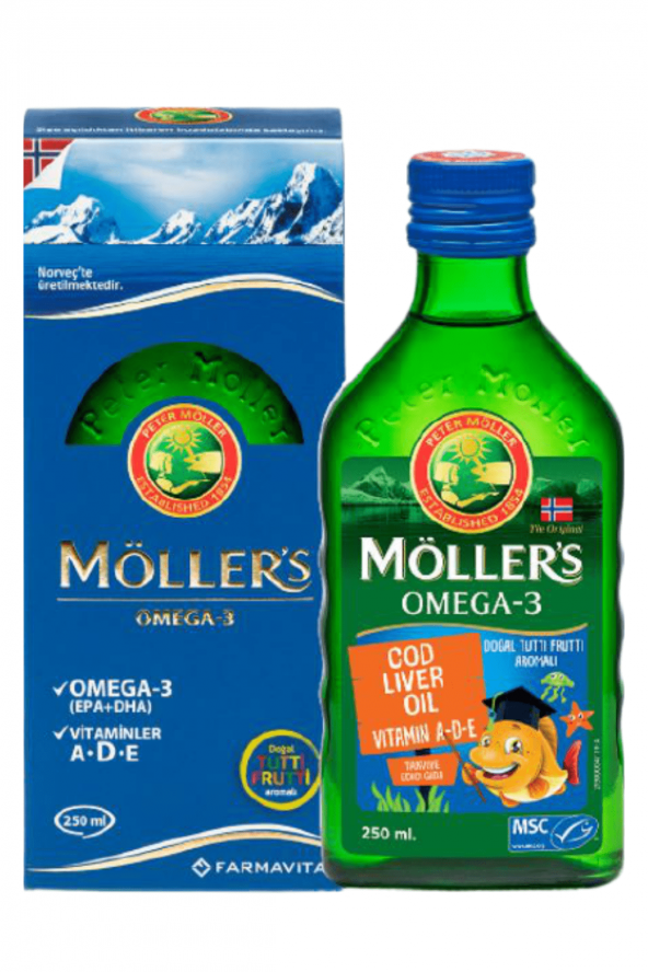 Möllers Omega-3 Balık Yağı Sıvı Formu 250 ml