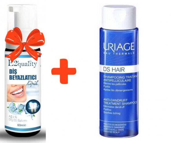E2quality Diş Beyazlatıcı Köpük + Uriage DS Hair Anti Dandruff Treatment Shampoo 200 ML Kepek Şampuanı