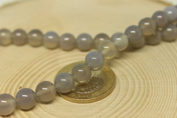 Akik Taşı 8mm/5 adet (24020-1) ürün görseli 1