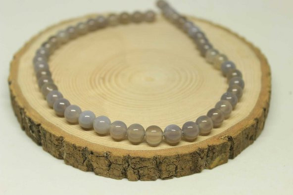 Akik Taşı 8mm/5 adet (24020-1) - Resim 3