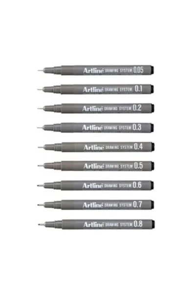 Artline Drawing System Teknik Çizim Kalemi 9'li Tam Set