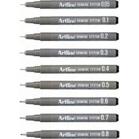 Artline Drawing System Teknik Çizim Kalemi 9'lu Tam Set
