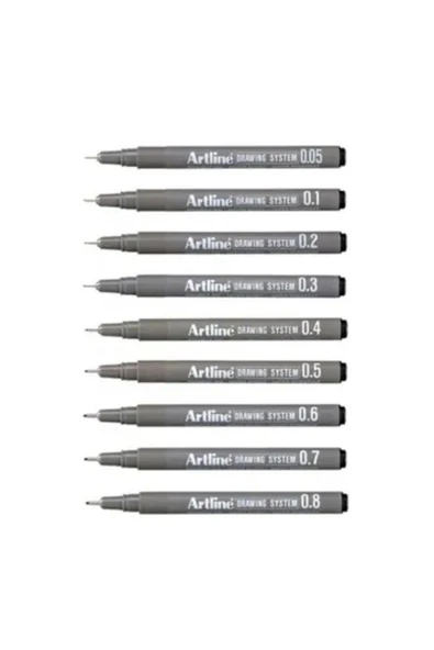 Artline Drawing System Teknik Çizim Kalemi 9'li Tam Set ürün görseli