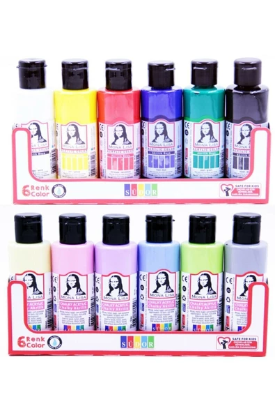Südor Mona Lisa 12x70ml Akrilik Boya -  Normal + Chalky SD150-X15