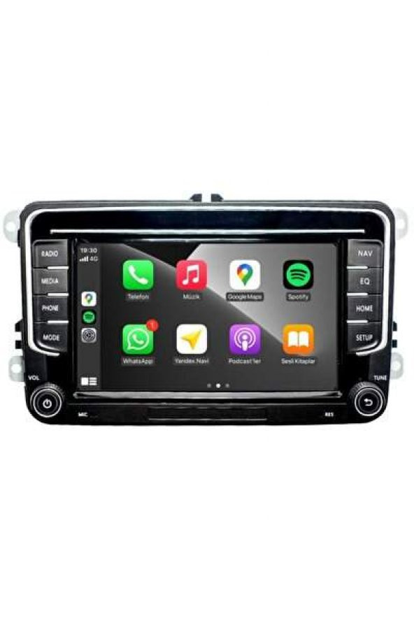 Volkswagen Android Multimedya Sistemi 7 İnç  2 GB Ram 16 GB Hafıza 8 Çekirdek İphone Kablosuz CarPlay Android Auto 11 Navigatör