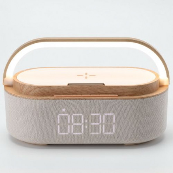Stobom Keyif Taşınabilir Bluetooth Hoparlör Saat Wireless Şarj Cihazı - 1