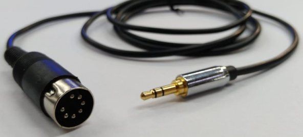 7 Pin Din Erkek to 3.5 mm Stereo Erkek Kaliteli Kablo 5 Metre ürün görseli 1
