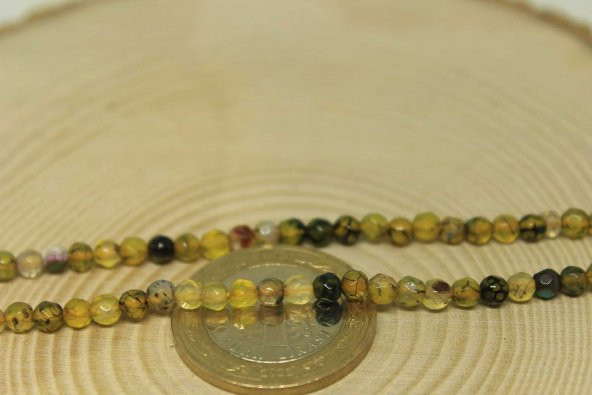 Akik Taşı Faset Kesim 4mm/10 adet (24030-1) ürün görseli