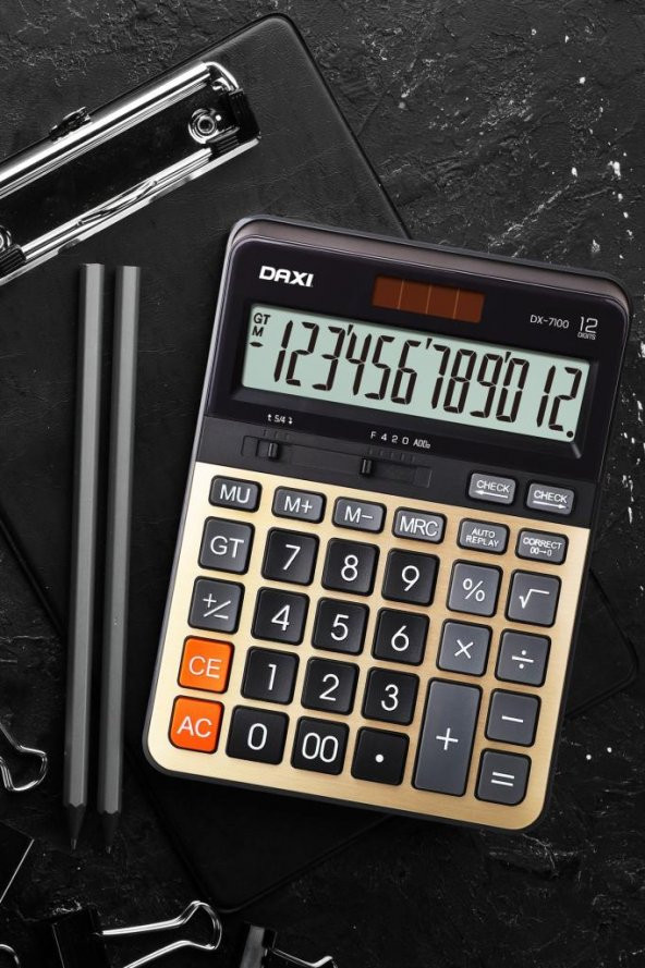 Daxi Dx-7100 Işlem Kontrollü Büyük Boy Hesap Makinesi 12 Haneli - 2